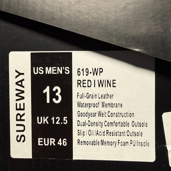 SUREWAY 6" Men’s Moc Toe Work Boots Heavy Duty Size 13 NEW - Picture 11 of 12